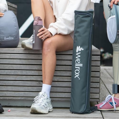 non-slip, well cushioned Yoga Mat, includes Mat Bag with shoulder strap and extra holding strap for easy carrying. Yoga Mat Bag, Yoga Mat Strap, Yoga Bag, Yoga Mat Holder, Yoga Mat Carrier, Yoga Mat Men/Women, Yoga Mat Bags for Women, 72x31.5 Inches (Grey) - Image 5