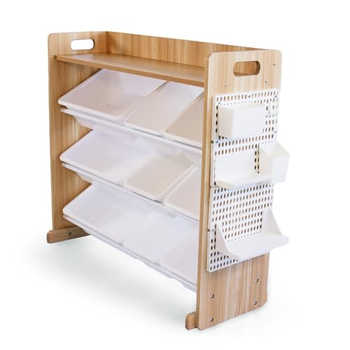 Humble Crew Wood Toy Storage Organizer with 9 Bins