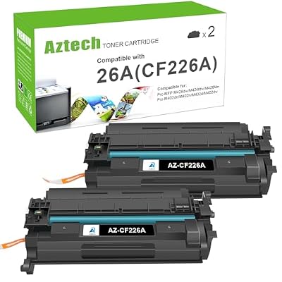 Aztech 26A CF226A Toner Cartridge 2 Pack Compatible Replacement for HP LaserJet 26A CF226A 26X CF226X Pro M402dn M402n M402dw Pro MFP M426fdw M426fdn M426dw Series Printer Ink High Yield Black