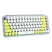 Produktbild Logitech POP Keys Mechanische kabellose Tastatur mit anpassbaren Emoji-Tasten, US QWERTY-Layout - Grün/Lila
