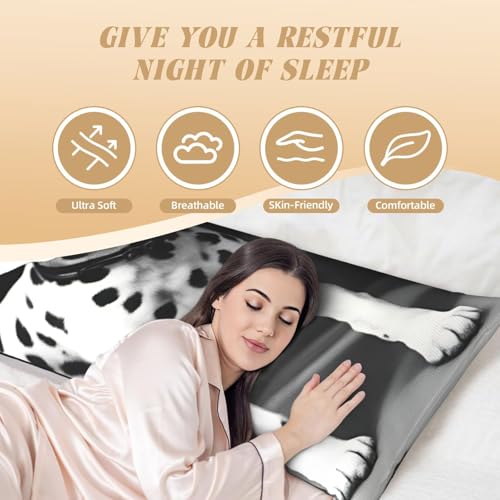 Housse de coussin douce fermeture éclair motif dalmatien 50x137