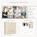 Wedding Photo Album 4x6 Pictures & Custom 2025 Year - Large Picture Scrapbook with 400 Pockets for Horizontal & Vertical Photos - Linen Photo Album Book for Personalized Wedding Day Memory Keepsake