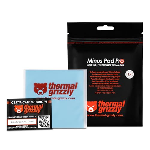 Thermal Grizzly Minus Pad Pro - 100x100x1.5mm Thermal Interface Pad, Electrically Non-Conductive, High Thermal Conductivity & Compressibility for SSDs, GPUs & Electronics by Thermal Grizzly - Used condition - US$16.59
