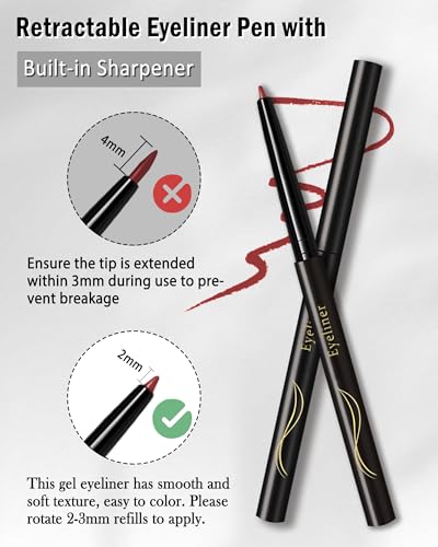 Delineador de ojos gel retráctil impermeable Lestpola miniatura 3