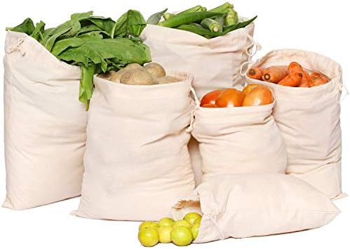 Greenmile Organic Cotton Reusable Produce Muslin Bags