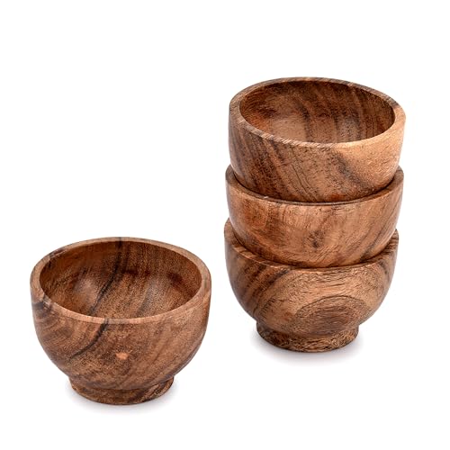 Edhas KC735 Bowl Sets Acacia Round Bowl For Condiments, Dip Sauce, Nuts thumb #2