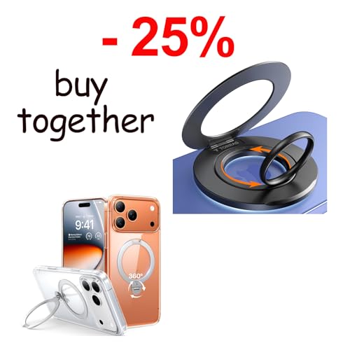 TORRAS Magnetic Stand Case & Magnetic Phone Grip Ring Holder Kickstand