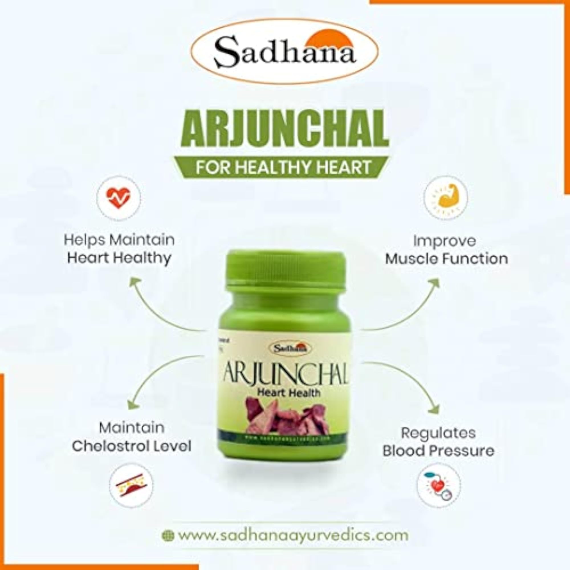 Arjunchal Capsules, 60 Count Pack of 3
