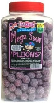 Barnetts Mega Sour Plooms Jar, 3 kg