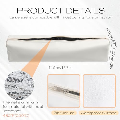 Bolso resistente al calor para planchas y rizadores 45 cm miniatura 2