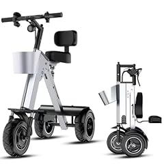 Powered Scooter 3 Wheels Foldable Trike for Adults Lightweight Electric Scooter with Removable 36V 10A Battery