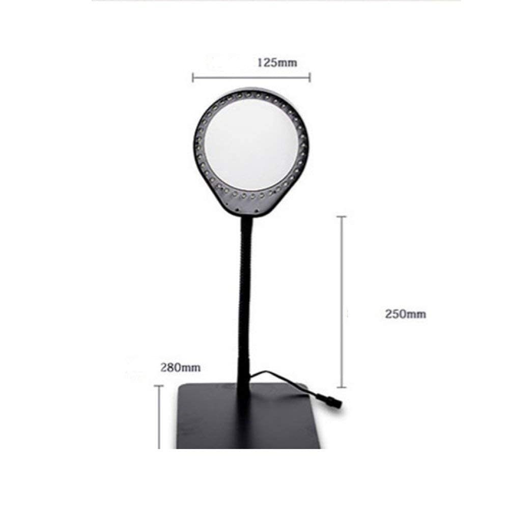 Lupas Lupa de Escritorio 10X, Lupa con 36 Luces LED y Vidrio Blanco, Utilizada para Ancianos, jóvenes, Libros de Lectura, periódicos, investigación de Plantas Interesting