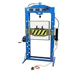 Datos técnicos de la prensa de marco profesional HBM de 50 toneladas con estructura de seguridad. Capacidad: 50 toneladas. Presión de trabajo de 7,5 a 8,5 bar. Elevación del cilindro 200 mm. Carrera cilíndrica de recta a izquierda de 245 mm. Rango de trabajo de 70 a 1050 mm. Ancho de trabajo interior del marco: 730 mm. Tamaño del paquete: 100 x 32 x 211 cm. Peso: 325 kg.