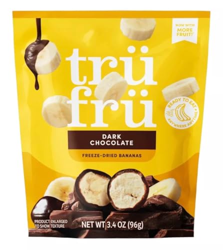 Tru Fru Freeze Dried Bananas in Dark Chocolate - 3.4 oz