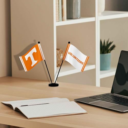 Drapeaux de table Tennessee Volunteers de haute qualité avec socle stable