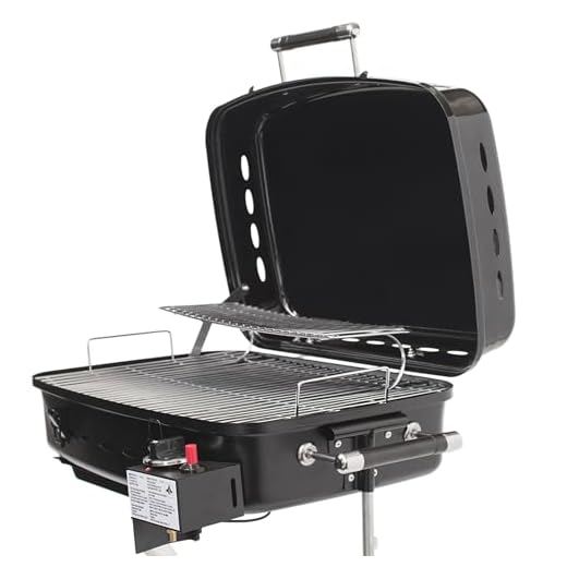Flame King - YSNHT500 RV Or Trailer Mounted BBQ - Motorhome Gas Grill - 214 Sq Inch Cooking Surface - Adjustable Flame Controller, Black