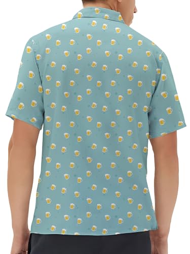 Hawaiian Shirt for Men Funny Short Sleeve Button Down Shirts Summer Wear, Small, Mhws-0071984