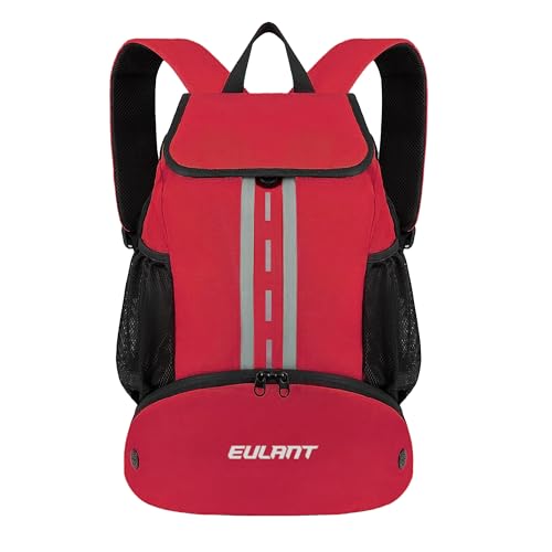 EULANT Sacs à Dos de Football avec Compartiment à Chaussures,Sacs de Sport Imperméables pour Basketball/Natation/Camping/Entraînement/Plage,Sac à Dos avec Compartiment Inférieur,Basic Version