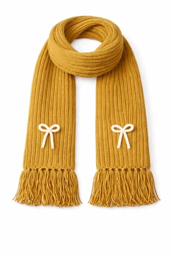 Image of KB STAR Cute Bow Women Casual Luxurious Premium Checkered Acrylic Woolen Muffler /Scarf /Stole for Winter