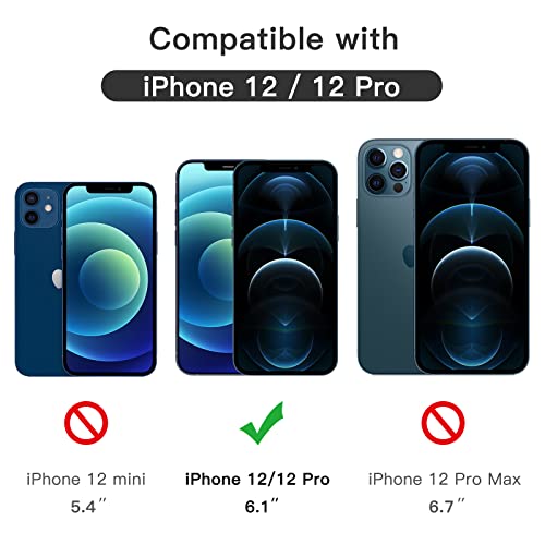 Jetech Full Coverage Screen Protector For Iphone 12/12 Pro 6.1-Inch, 9H Tempered Glass Film Case-Friendly, Hd Clear, 3-Pack #TOP2