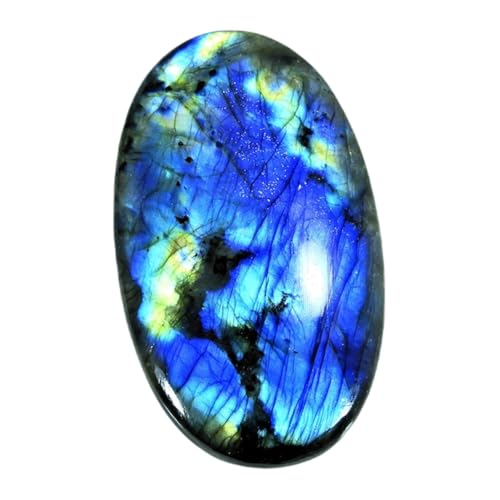 Labradorite naturelle ovale 72x38mm | Pierre gemme cabochon unique pour création de bijoux DIY