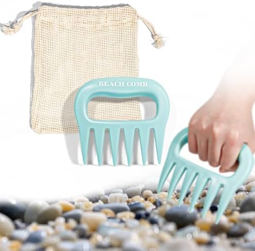 Sand Scoop with Shovel Sand Flea Rake with Beach Mesh Bag Plastic...