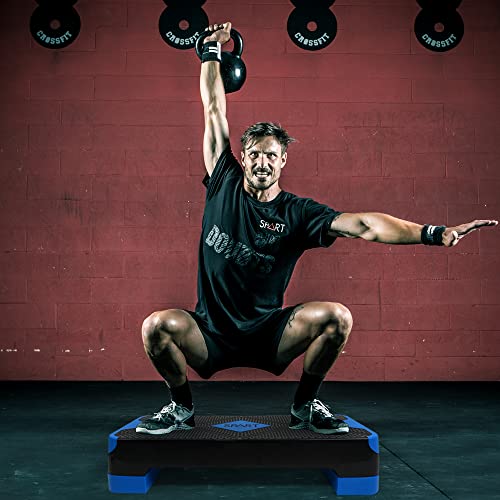 SPART Adjustable Workout Aerobic Stepper, Aerobic Exercise Step Platform with 4 Risers, Exercise Step Deck for Fitness, 3 Levels Adjust 4" - 6" - 8" Height, 26.77" Trainer Stepper with Non-Slip Surface Home Gym & Extra Risers Options - Image 8