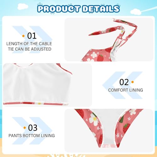 Image of Boccsty Summer Girls Swimsuits Kids Bikini Sets 2 Pcs Bathing Suit for 3T-12T