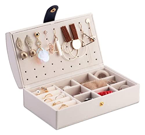 Écrin à bijoux portable en cuir pour bagues et boucles