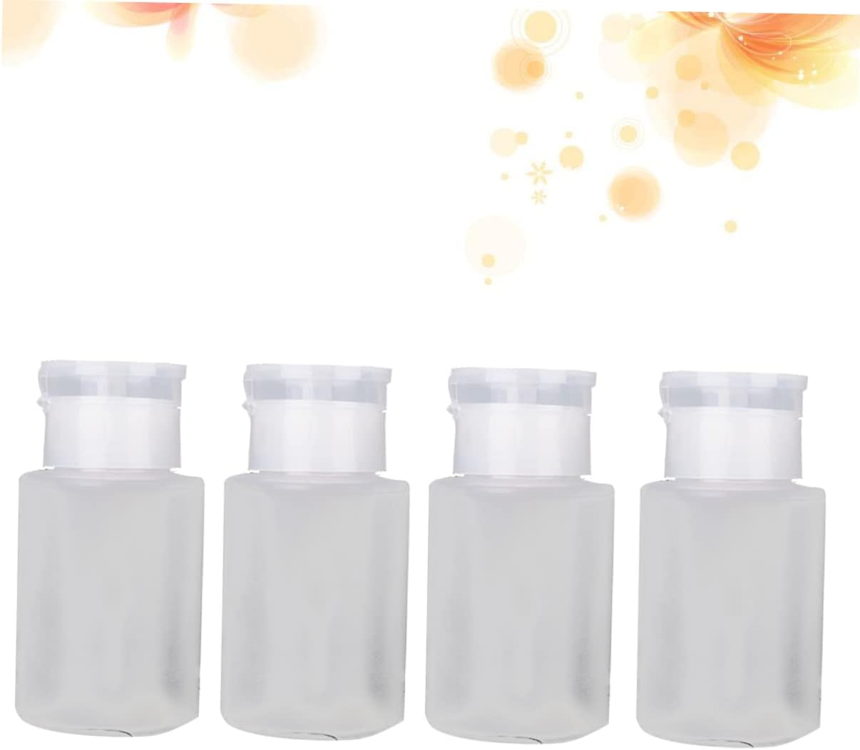 4 Pack 120ml Plastic Press Pump Bottles for Nail Cleaner Storage image 5