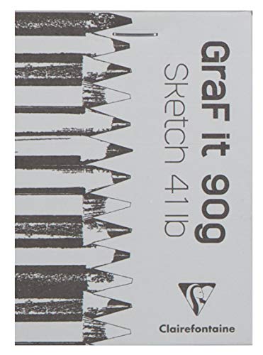 Clairefontaine 96621C Bloc Agrafé GraF'it, 80 Feuilles Papier Dessin Croquis Uni, Feuilles Détachables, A5 14,8x21 cm 90g - Image 3
