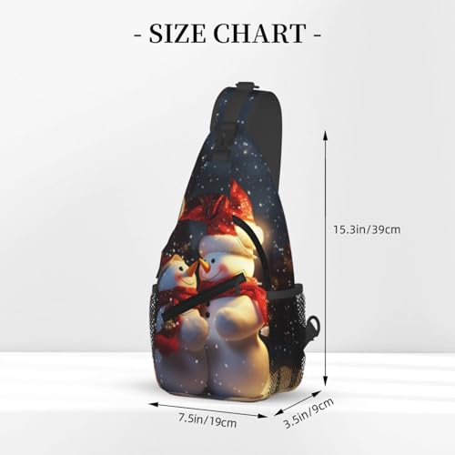 Bolso cruzado snowmans Navidad para hombre y mujer miniatura 3