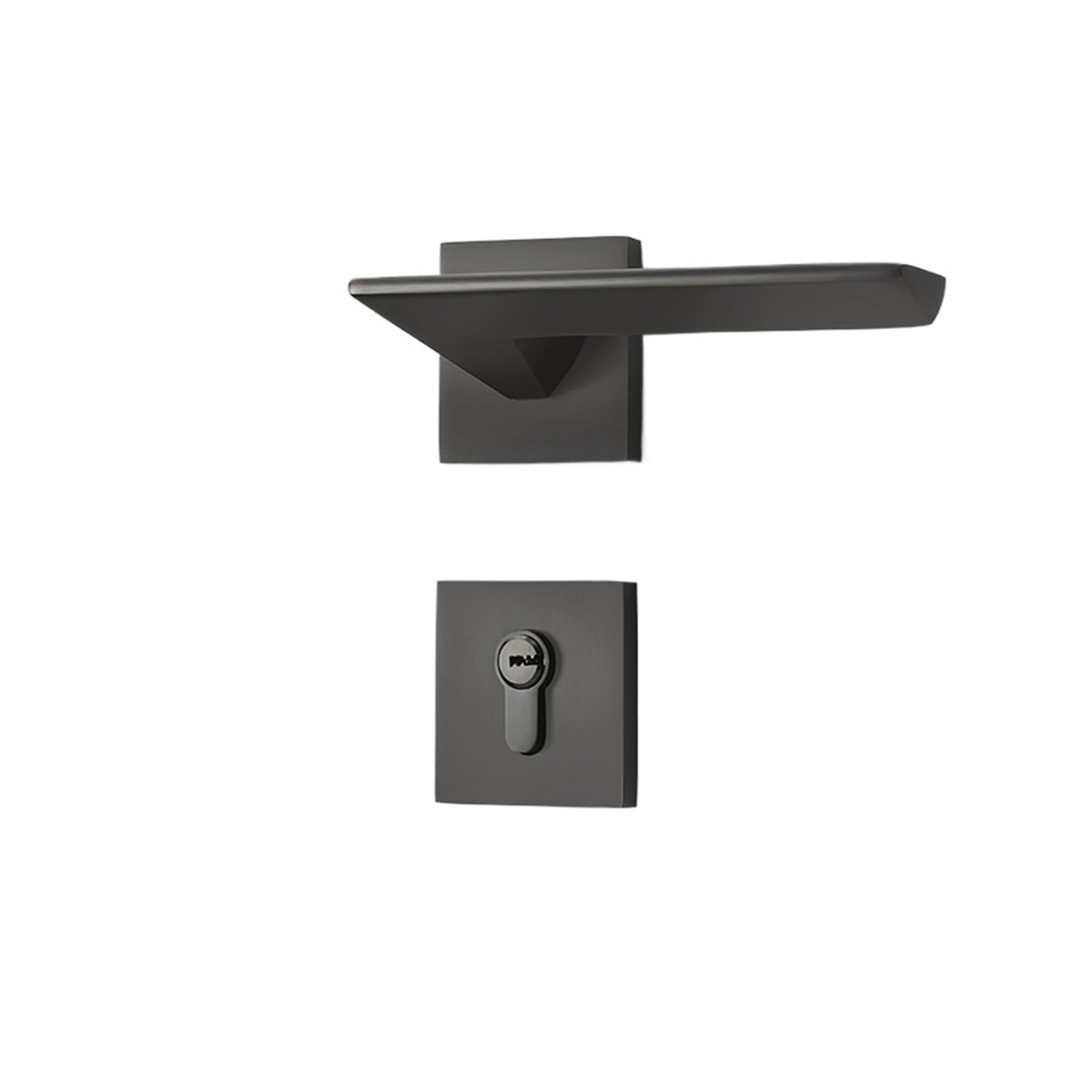 NYRXRYTCA Door Lock Indoor Bedroom Door Lock Modern Household Lock Magnetic Silent Door Handle Split Black Gray Wooden Door Lock(F silent 35-50mm)