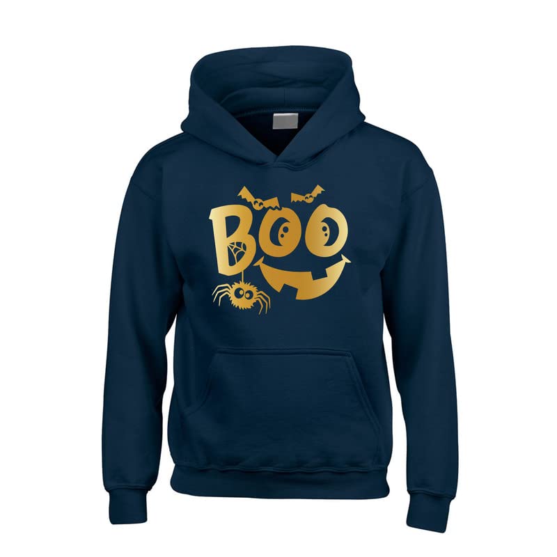 Sweat à capuche bleu marine adulte S vêtement automne motif Boo