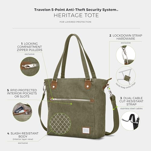 Travelon Anti-Theft Heritage Tote Bag miniatura 3