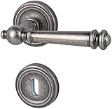 komplette Zimmertürgarnitur Süd-Metall 32523000 Südmetall Türbeschlag Mount Everest-R Rosettengarnitur Antik Iron für Zimmertüren Türgriff Türklinke Türdrücker Beschlag