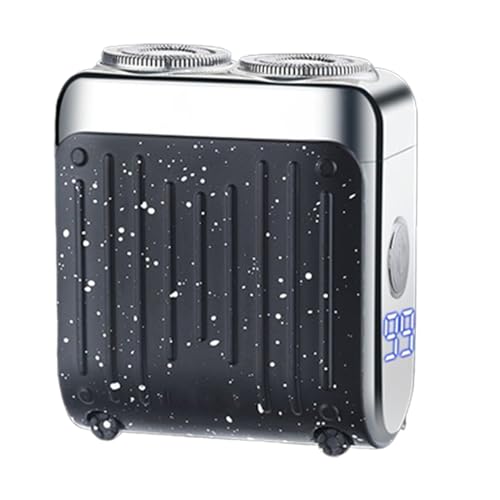 Huayeex Máquina De Afeitar Eléctrica | Recortadora Facial en Seco y Húmedo | Afeitadora Eléctrica Doble Anillo Con Pantalla Digital Para Hombre Y Mujer, Uso Doméstico, Barbería, Aseo Diario Y Viaje