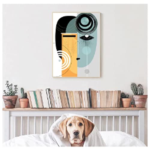 Carteles estéticos de caras geométricas abstractas para decorar paredes vacías 4