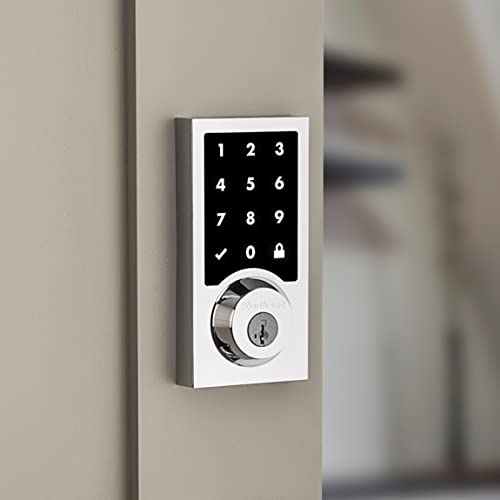 Kwikset 99160-018 Smartcode 916 Contemporary Z-Wave Plus Touchscreen Electronic Deadbolt Polished Chrome #TOP3