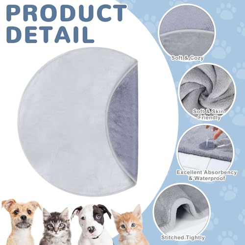 Image of 2 Pcs 13.7 inch Whelping Pads for Dogs Washable Pee Pads for Cats Waterproof Pee Pads Reusable Puppy Pads Pet Training Pads Absorbent Round Floor and Bed Mat Fleece Pee Pad for Potty