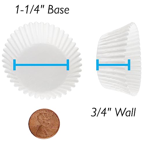 Vasos de caramelo de papel blanco CybrTrayd CCUPW-5-1000 para repostería casera 4