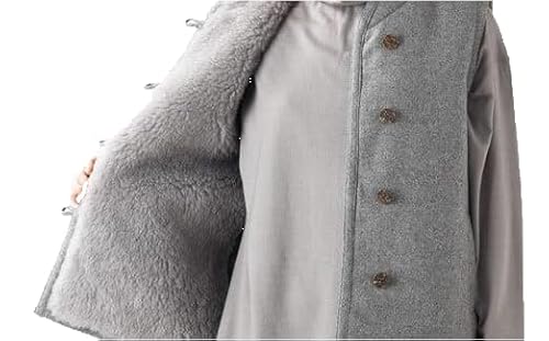 [メリノン]やわらかベスト グレー L 暖かで冬の外出にピッタリ