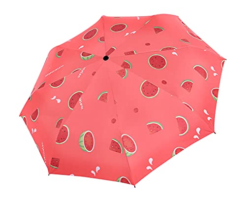 Image of House of Quirk 3-Fold Travel Umbrella - Auto Open /Close Ultra Light and Small Mini Umbrella with Carrying Pouch