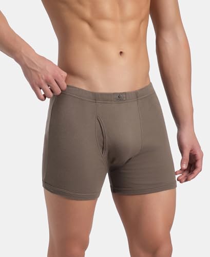 Image of Jockey 8008 Men Super Combed Cotton Rib Solid Boxer Brief with Ultrasoft and Durable Waistband (Pack of 2)