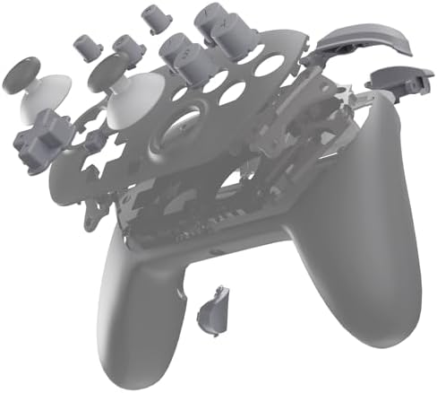 eXtremeRate DIY Replacement Full Set Buttons for Nintendo Switch 2 Pro Controller, Custom ABXY Dpad + - Home Capture Power L R ZR ZL Triggers Sync GL GR Buttons for Switch 2 Pro - New Hope Gray - 2