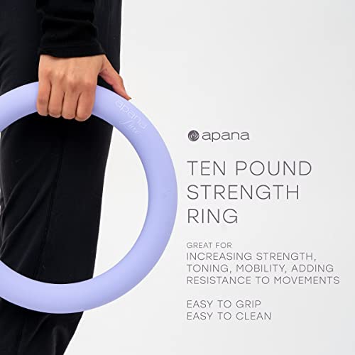 Apana-Yoga-Power-Ring-10-Pound-Strength-Workout-And-Training-Ring-Yoga-Dance-Pilates-Barre-Silicone-Ring-For-Workout-and-Toning
