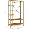 Dressing Penderie UTAH 90 Cm Avec 7 Bacs Tissu + 1 étagère - Style Industriel Bois Et Noir