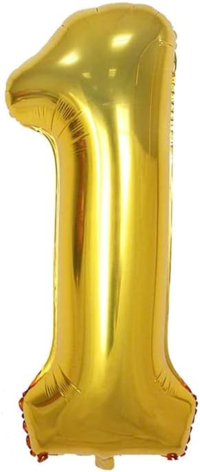 Miniatura 1 de Globos dorados de 40 pulgadas, globos dorados de números grandes para fiestas de cumpleaños y decoración (#1)
