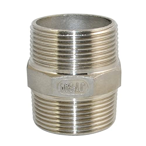 Image of DAN SPEED 1-1 /2 inch Male Hex Threaded Reducer Pipe Fitting Stainless Steel 304 NPT