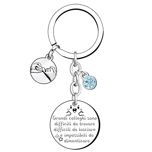 XQXQXZ Portachiavi idee regalo collega Portachiave regalo collega donna uomo colleghe amicizia Porta chiavi regalo per colleghi che va via grazie pensione regali per colleghe amica maestra (4)